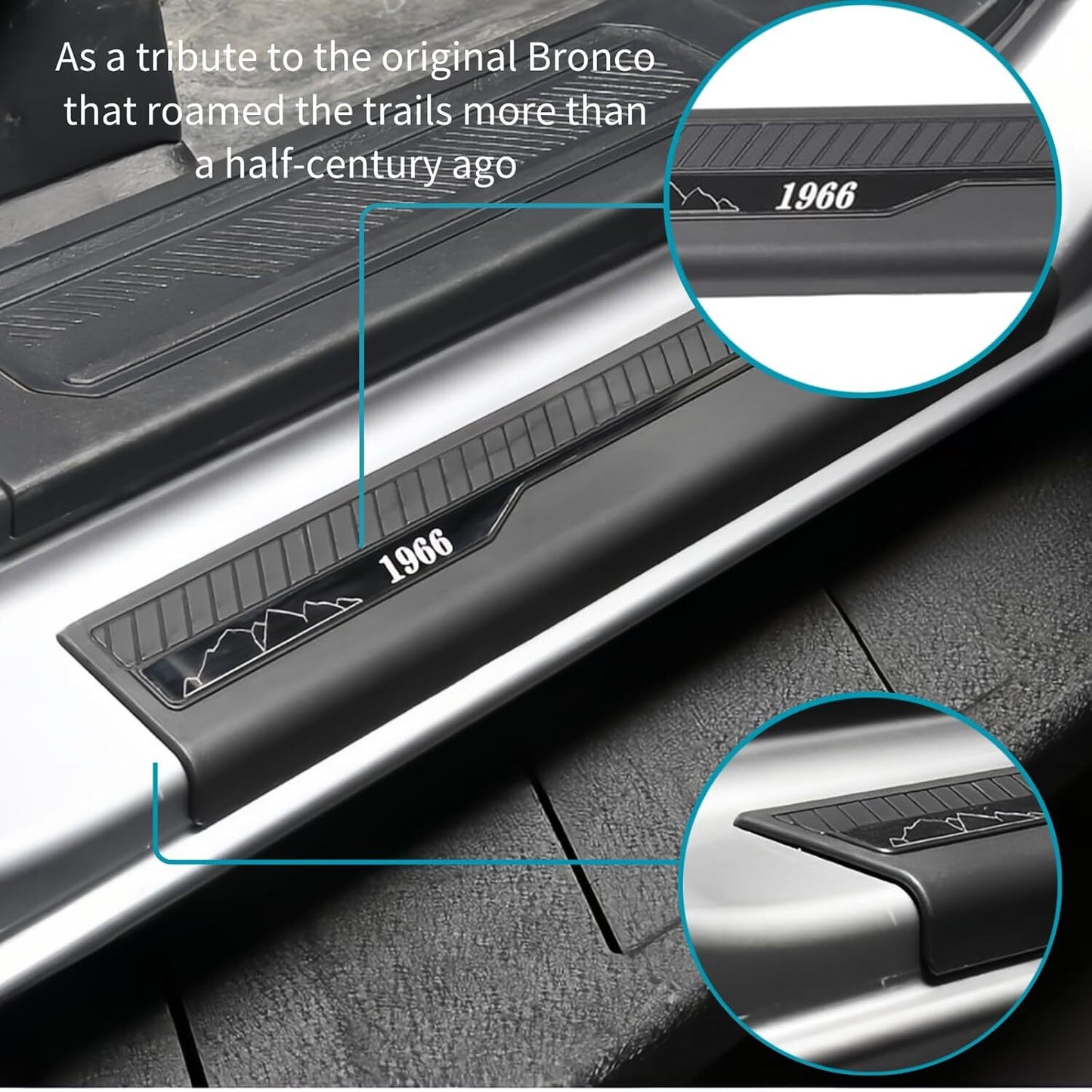 Suitable for 2021-2024 for Ford for Mustang 4DR door and window entry trim protection wear plate