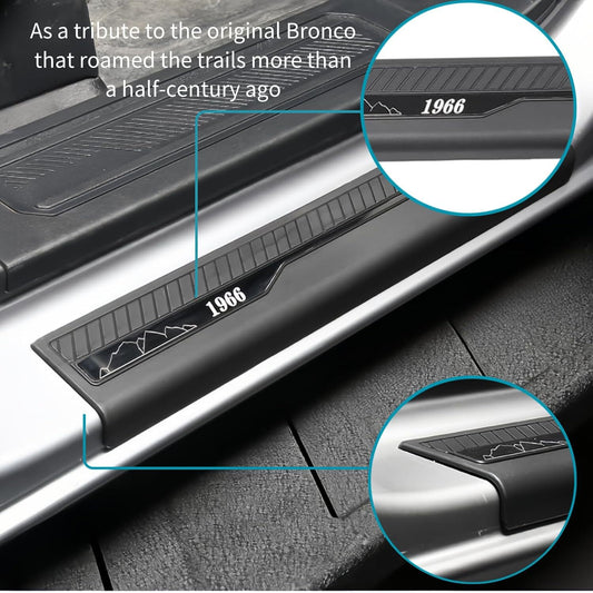 Suitable for 2021-2024 for Ford for Mustang 4DR door and window entry trim protection wear plate