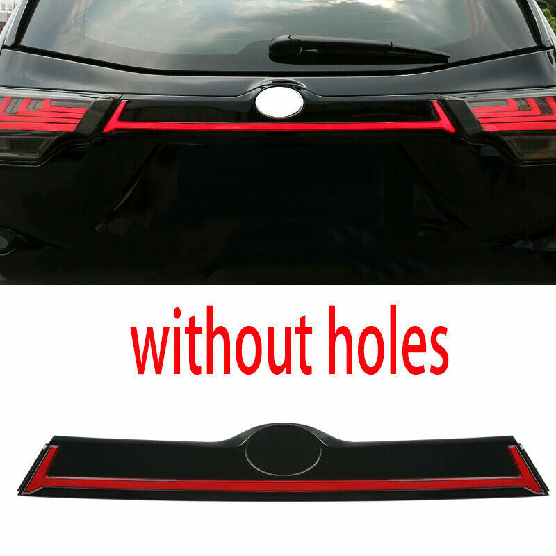 Black Rear Door Trunk LED Tail Light Cover Panel for Toyota Highlander 2015-2019