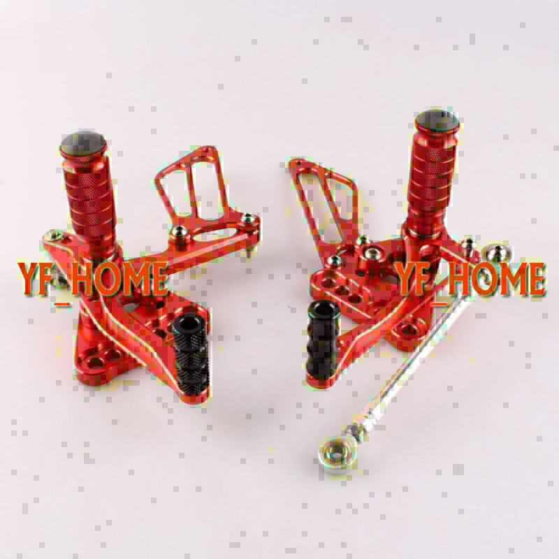 for Suzuki GSXR1000 K5 2005 2006 Red Motorcycle Rearsets Foot pegs Q
