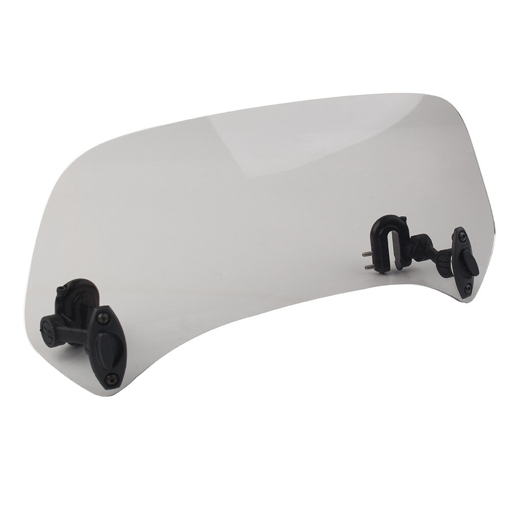 Motorcycle Adjustable Clip On Windshield Extension Spoiler Wind Deflector Smoke