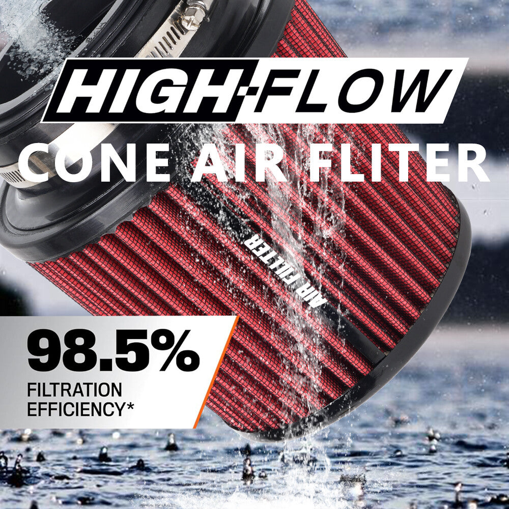 3/ 3.5/ 4 Inlet Red 6.5 Tall High Performance Cold Air Intake Air Filter Q