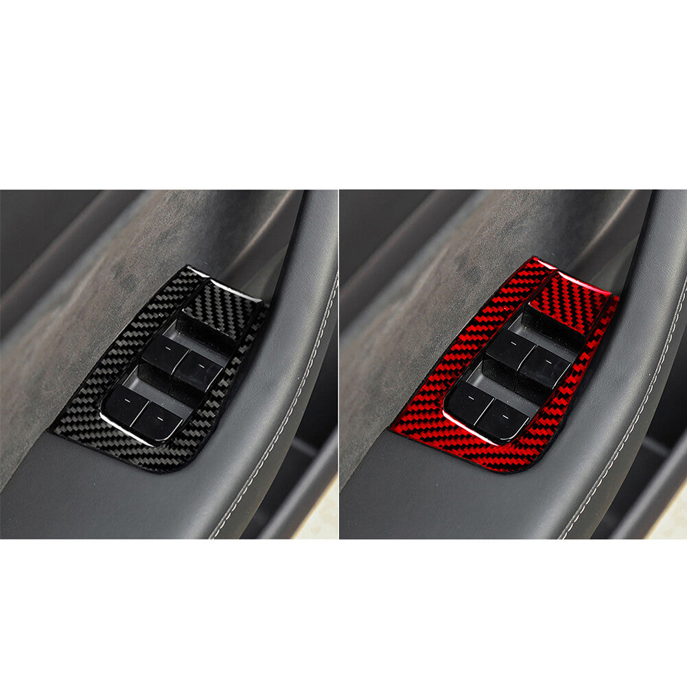 Red Carbon Fiber Passenger Side Door Accent Cover Trim for Acura TSX 2009-2014 v