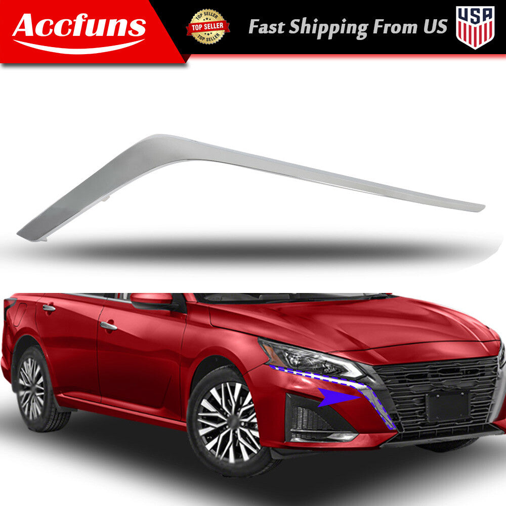 Suitable for 2023-2024 Altima front bumper grille molding left side chrome grille - n