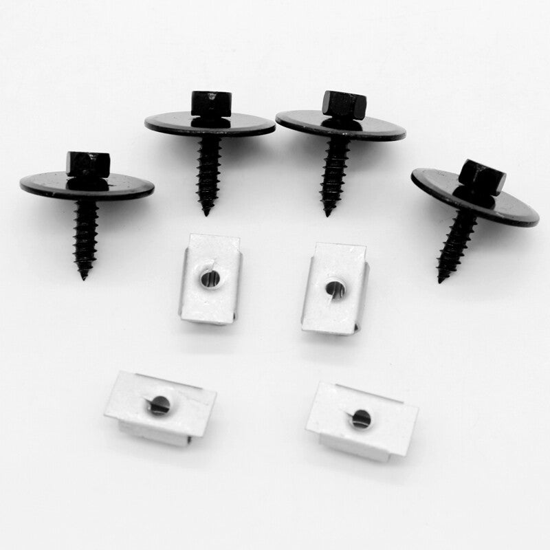 for Mercedes W124 W125 Set of 8 Undercar Shield Clip Nuts Sheet Metal Screws