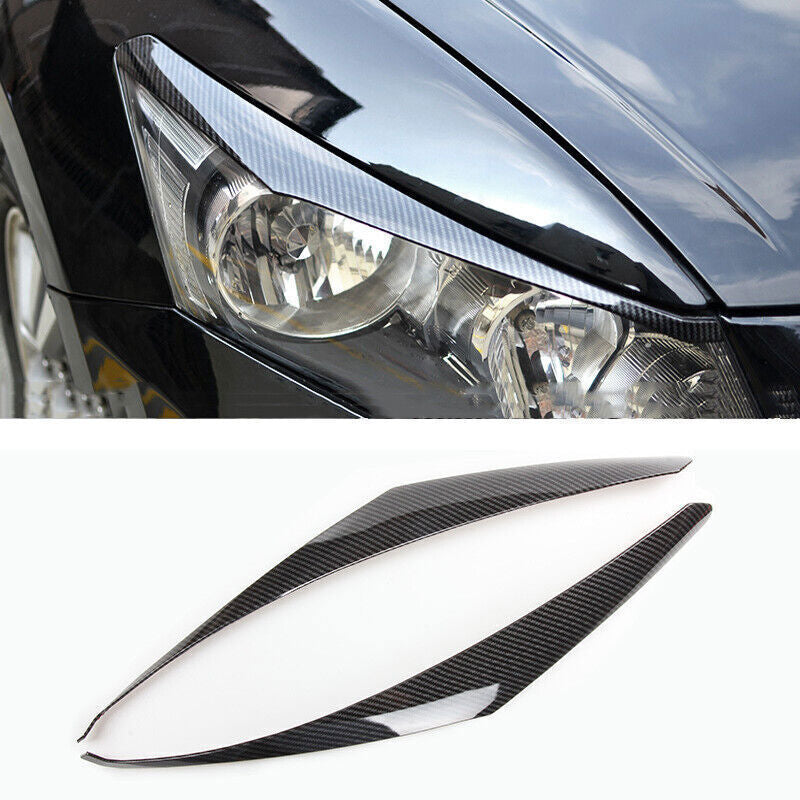 for Honda Accord 2008-12 Carbon Fiber Front Headlight Lamp Eyebrow Molding Cover