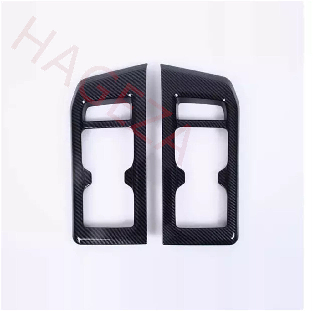 Carbon ABS Third Row Water Cup Holder Trim For Toyot@ for Land Cruiser LC250 2024-25