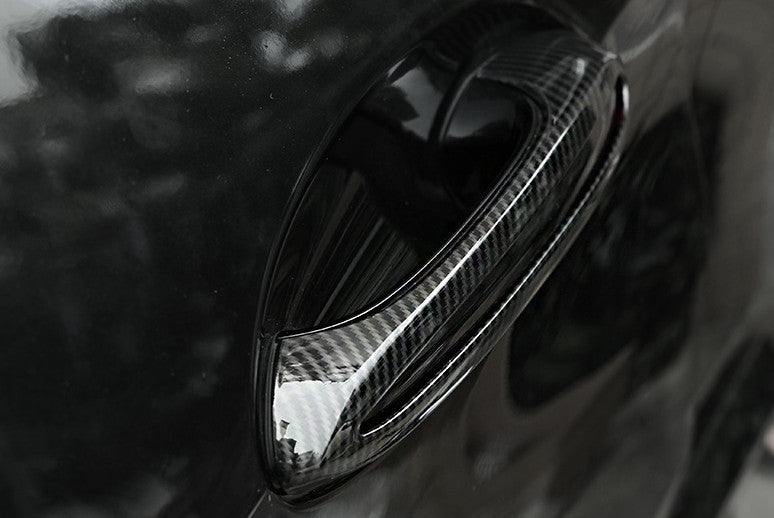 ABS Carbon Fiber Exterior Outside Door Handle Cover Trim for BMW X5 G05 2019-23