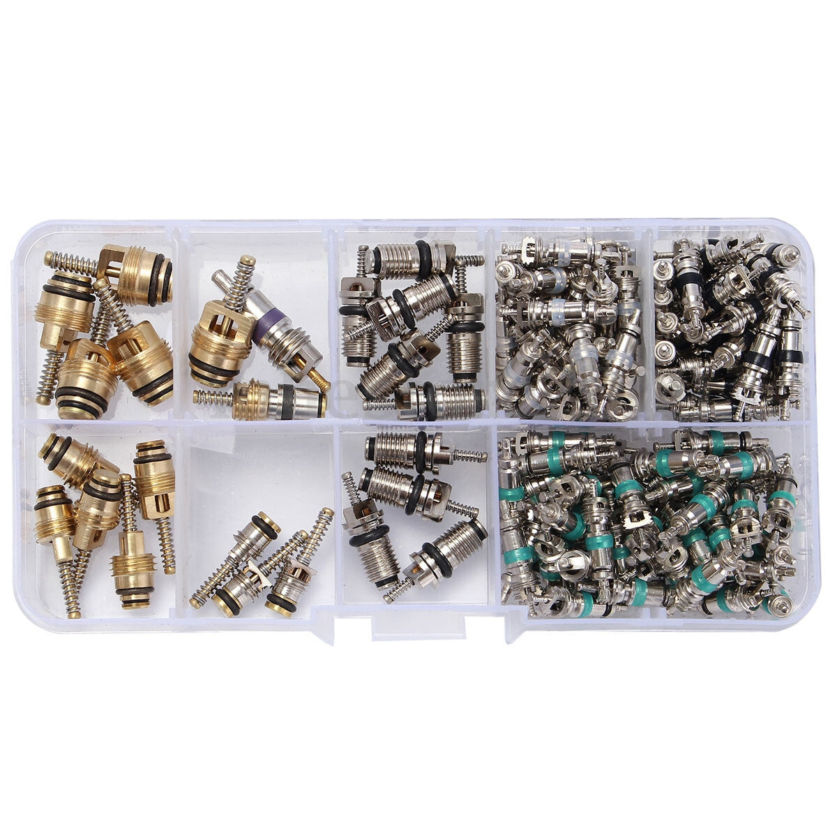 Car Air Conditioning Copper Brass R134A A/C Core Valves Accessory Kit 134Pcs