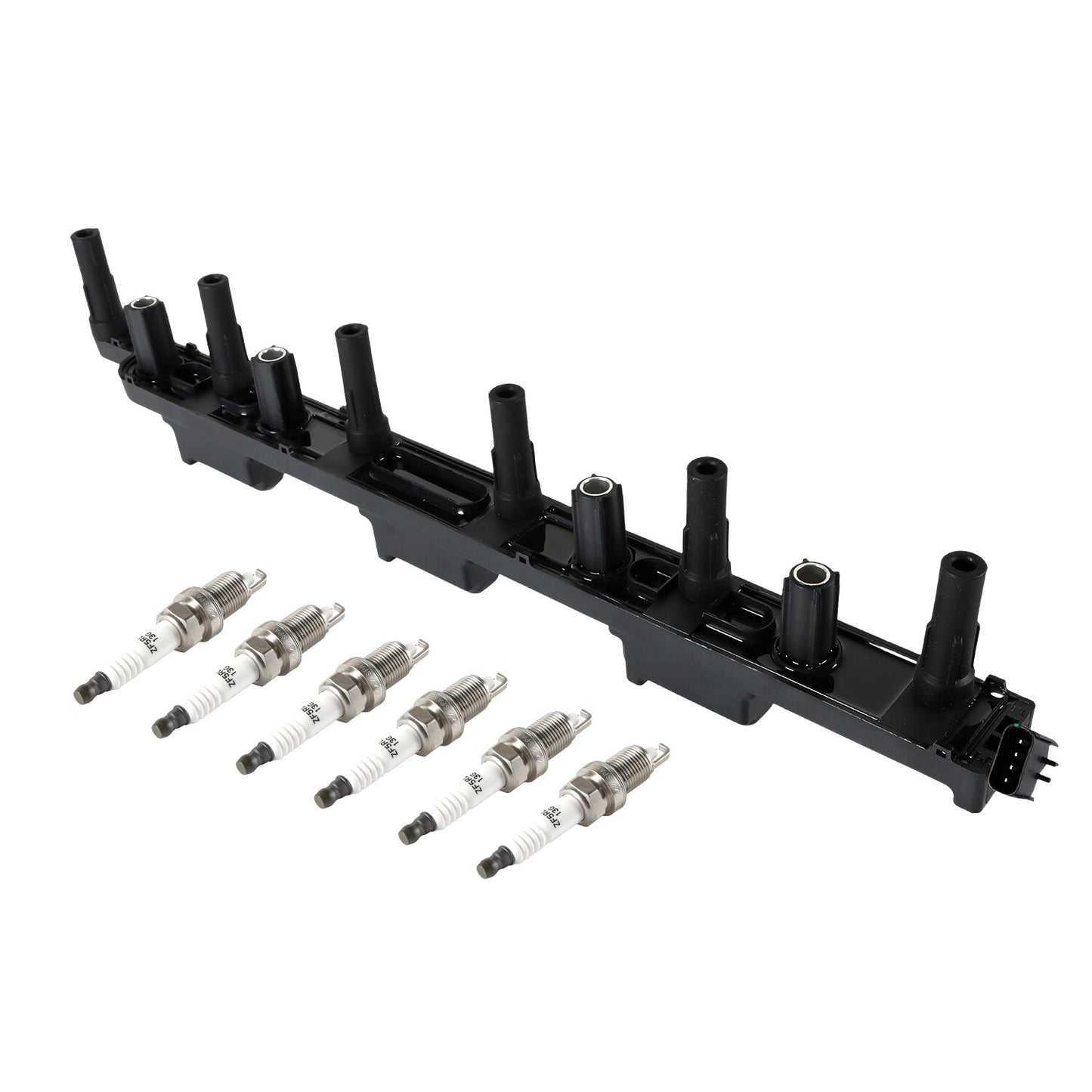 Ignition Coil + 6 Iridium Spark Plugs for Jeep 2001-2004 4.0L L6 UF296 n