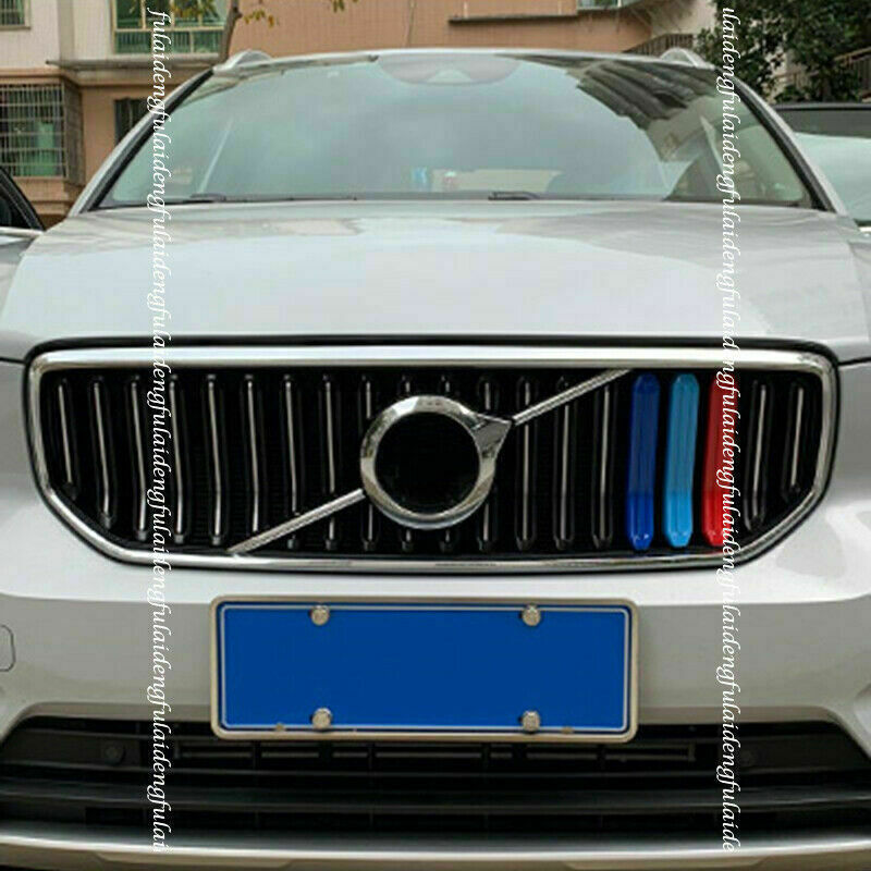 for Volvo XC40 2019-2022 3-Color Front Bumper Mesh Grille Grill Insert Trim Clip Q