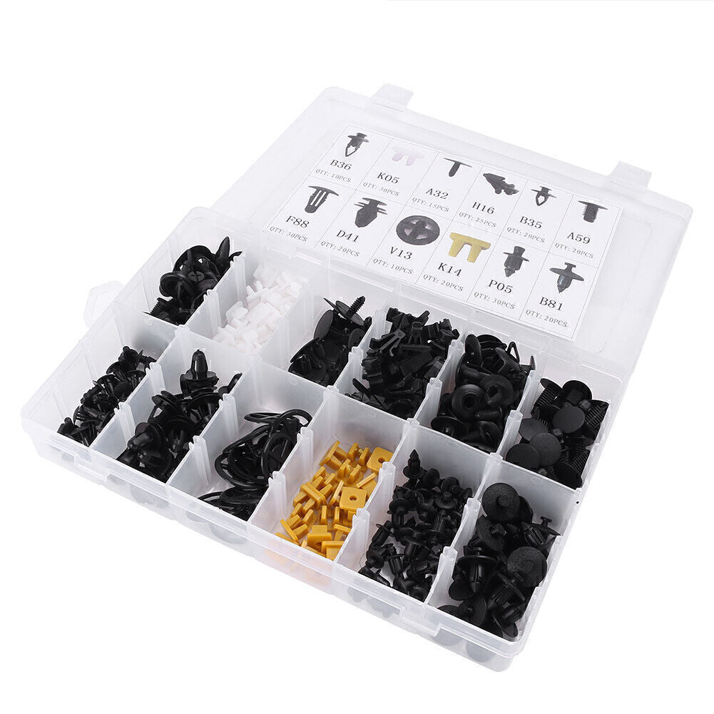 250pcs Set Plastic Car Push Pin Rivet Trim Clip Assortment Kit for Nissan