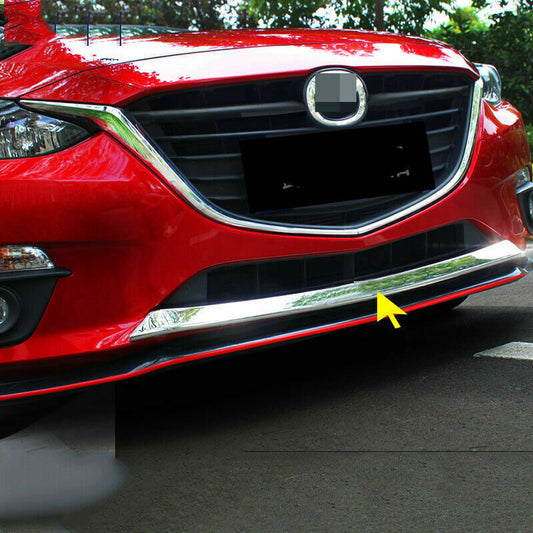 for Mazda 3 Axela 2014-2016 Chrome New Front Bumper Bottom Grille Lip Trim Guard