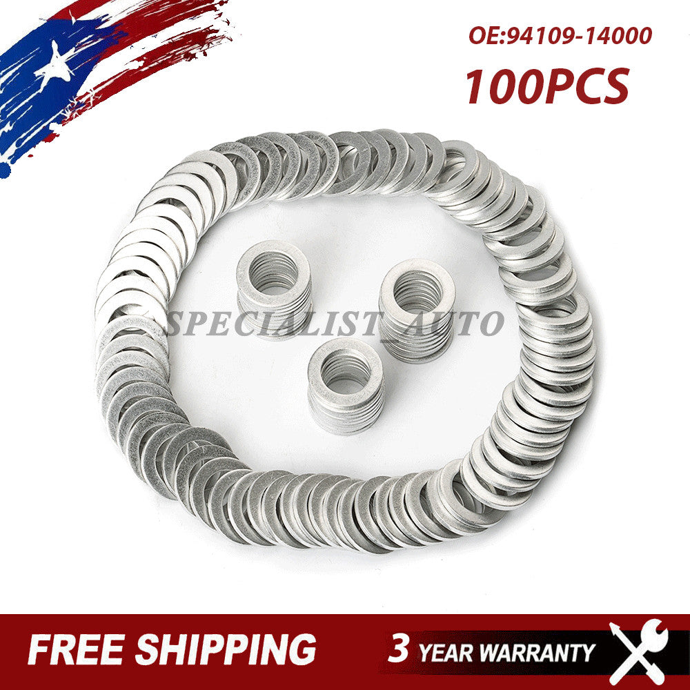 100X 14MM 94109-14000 for HONDA / for ACURA OIL DRAIN PLUG CRUSH WASHERS Aluminum Q