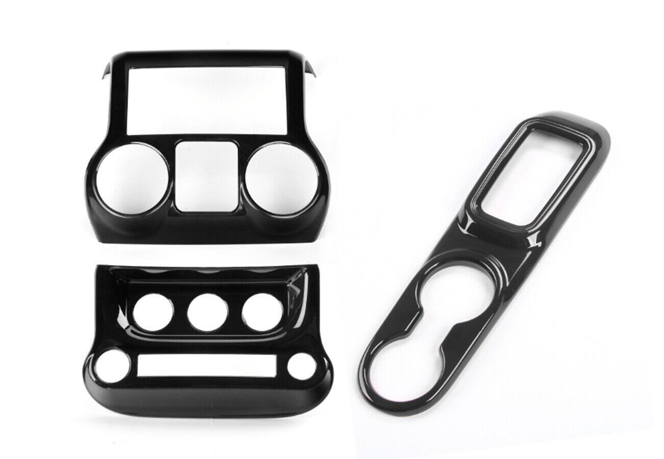 for Jeep for Wrangler JK 2011-2017 Black Dashboard A/C Switch Cup Holder Panel Trim