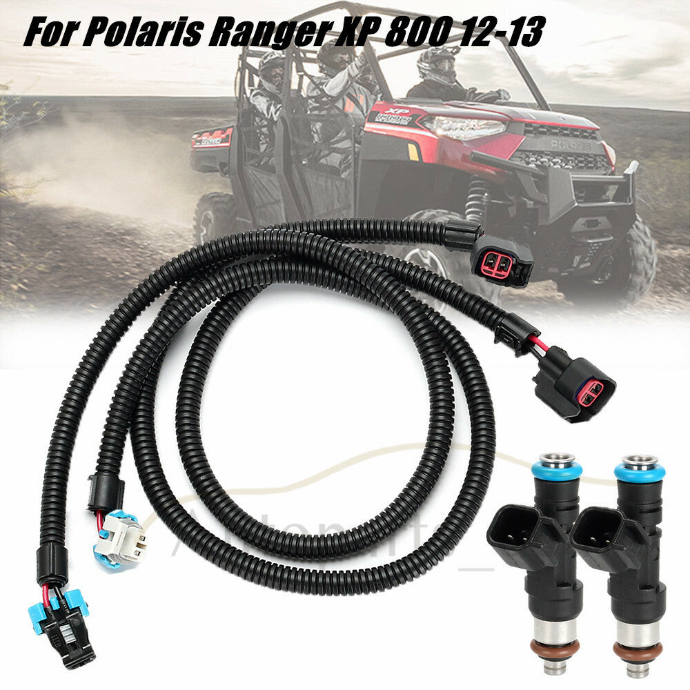 Set Fuel Injectors w/ Harness Fit for Polaris Ranger XP 800 Ranger 800 2011-2014 Q