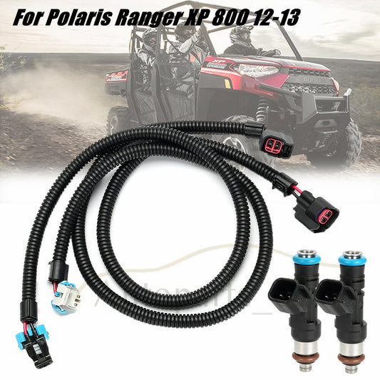 Set Fuel Injectors w/ Harness Fit for Polaris Ranger XP 800 Ranger 800 2011-2014 Q