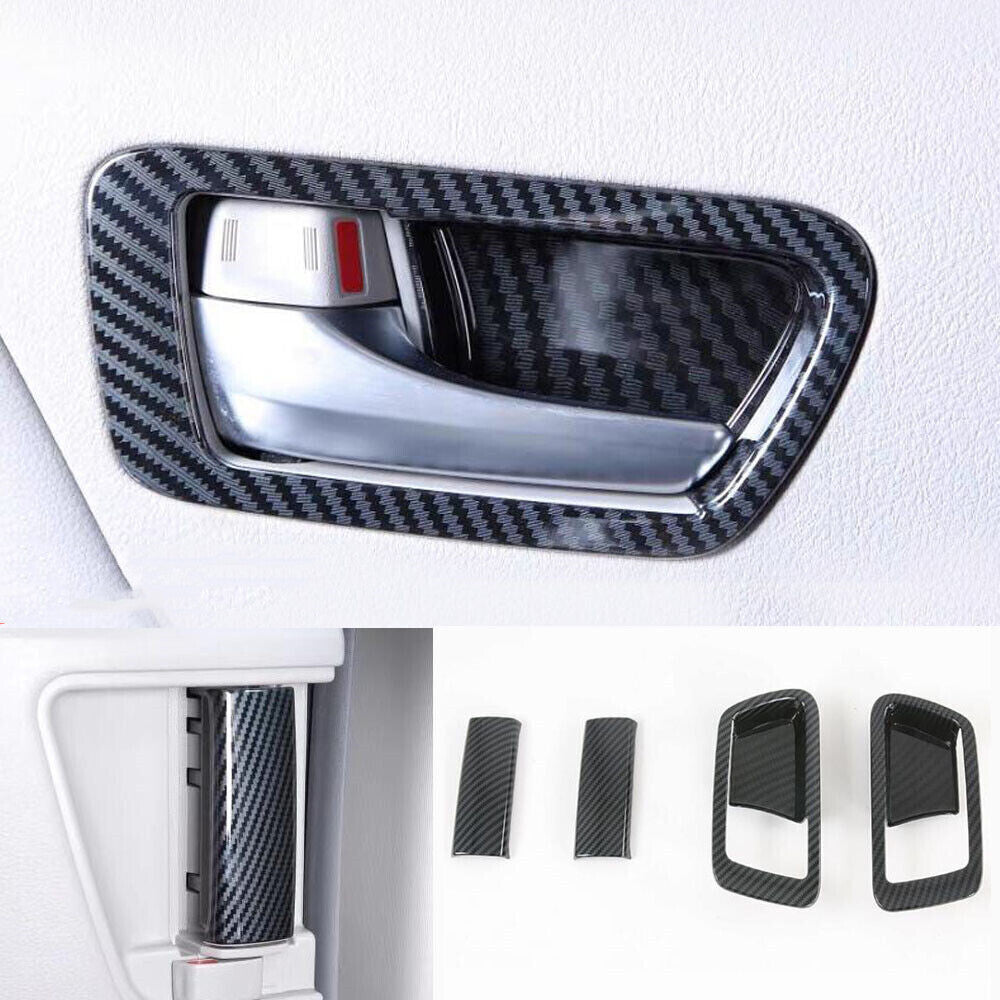 for Toyota for Sienna 2015-2020 Carbon Fiber Style Inner Door Handle Bowl Cover Trim