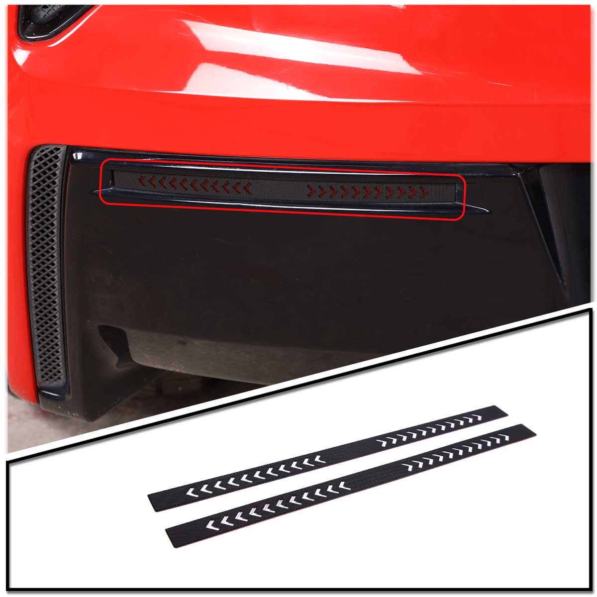 Exterior 2 Steel Rear Fog Lamp Protective Grille Decoration Suitable for Hummer H2 2003-09 - v