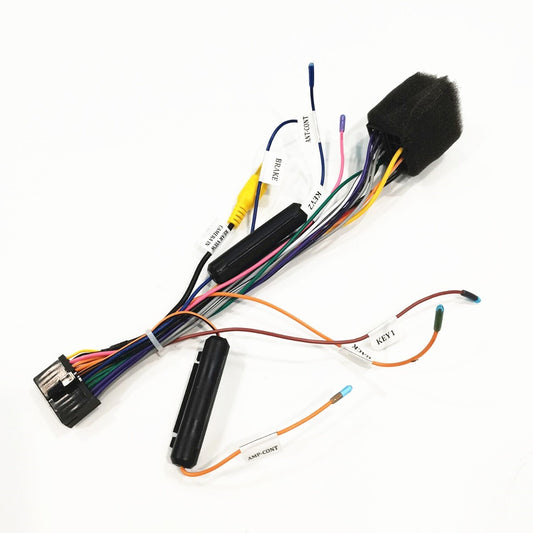 Car ISO Radio Stereo Wiring Harness Connector Rearview Cam Adapter Plug Play