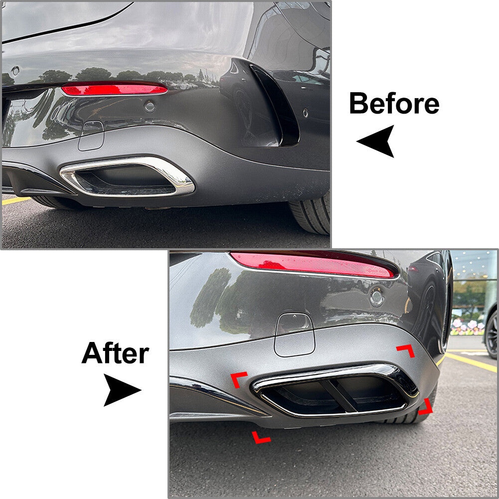 Rear Throat Exhaust Pipe Outlet Cover Trim for Mercedes-Benz CLE Coupe 2024+