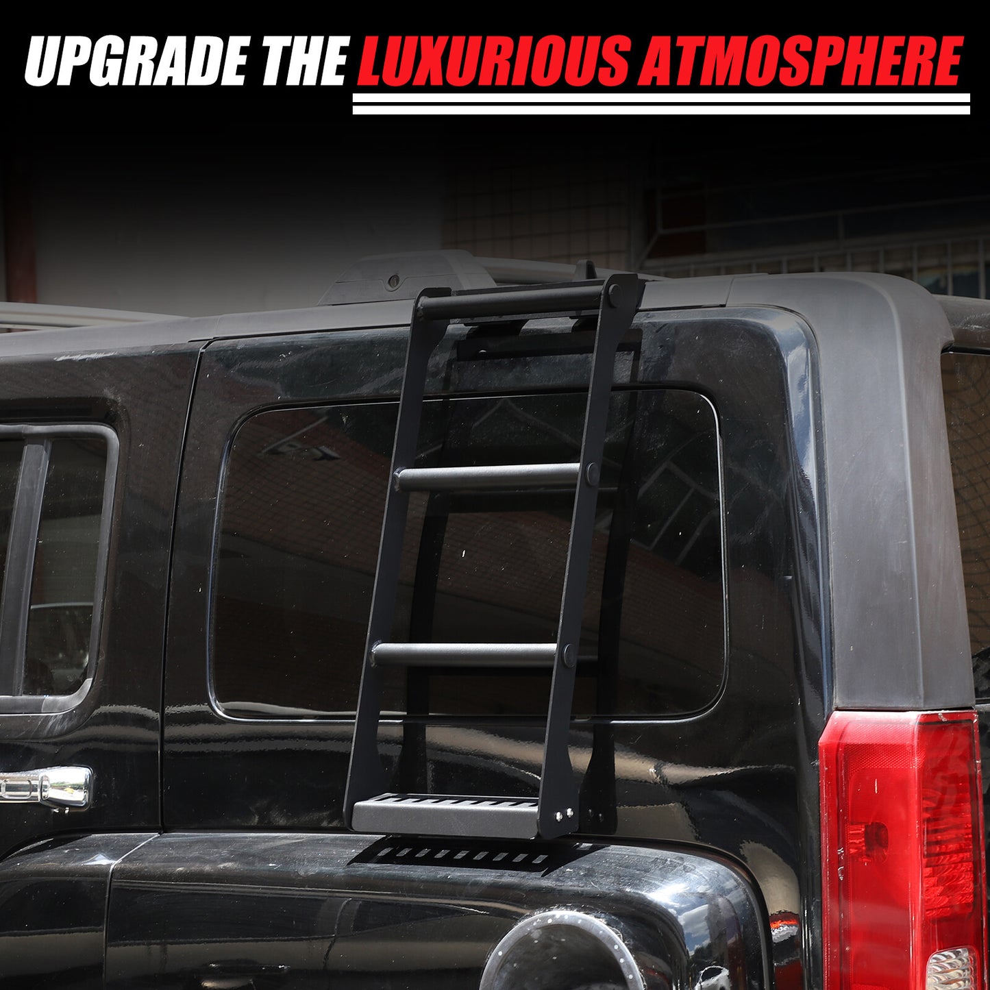 A pair of rear window extension ladder accessories for Hummer H3 2005-2009