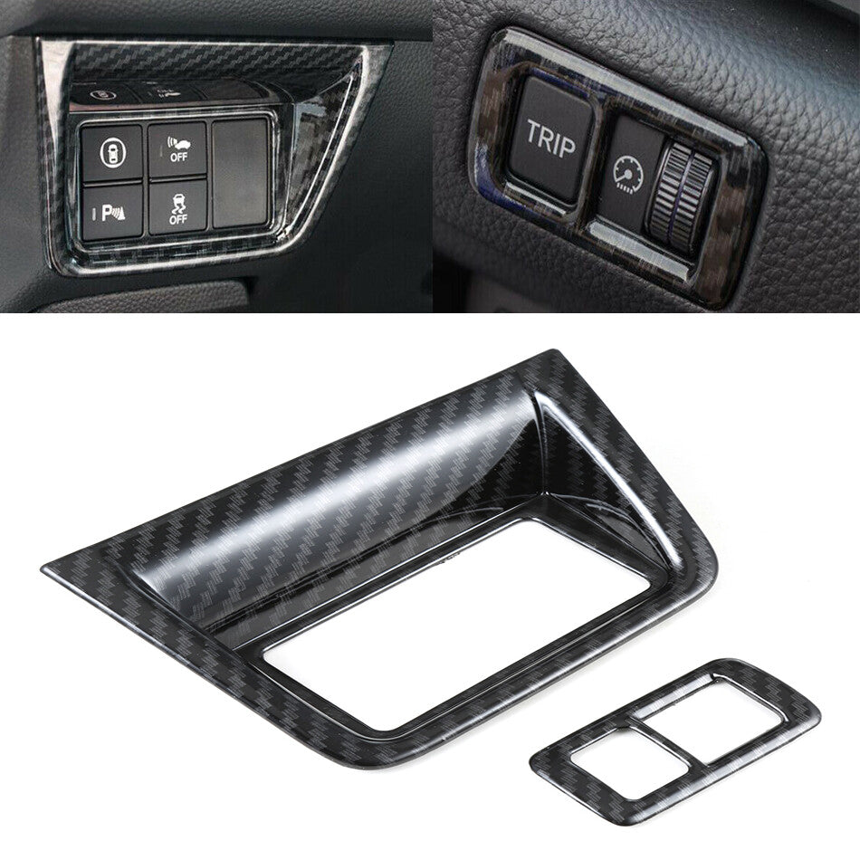for Honda Accord 2018-2020 Car Console Function Button Trim Carbon Fiber Style