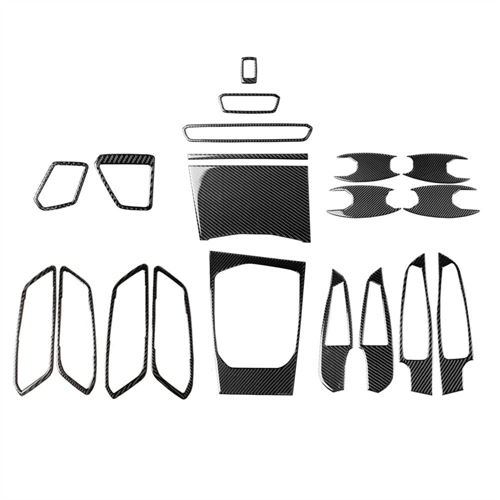 for BMW 3 Series G20 2019+Carbon Fiber Door Central Gear Interior Kit Trim 20PCS
