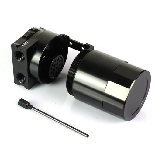 New Black Universal Aluminum Oil Tank Kit, Water Reservoir Confusion Tank Breathing Filter