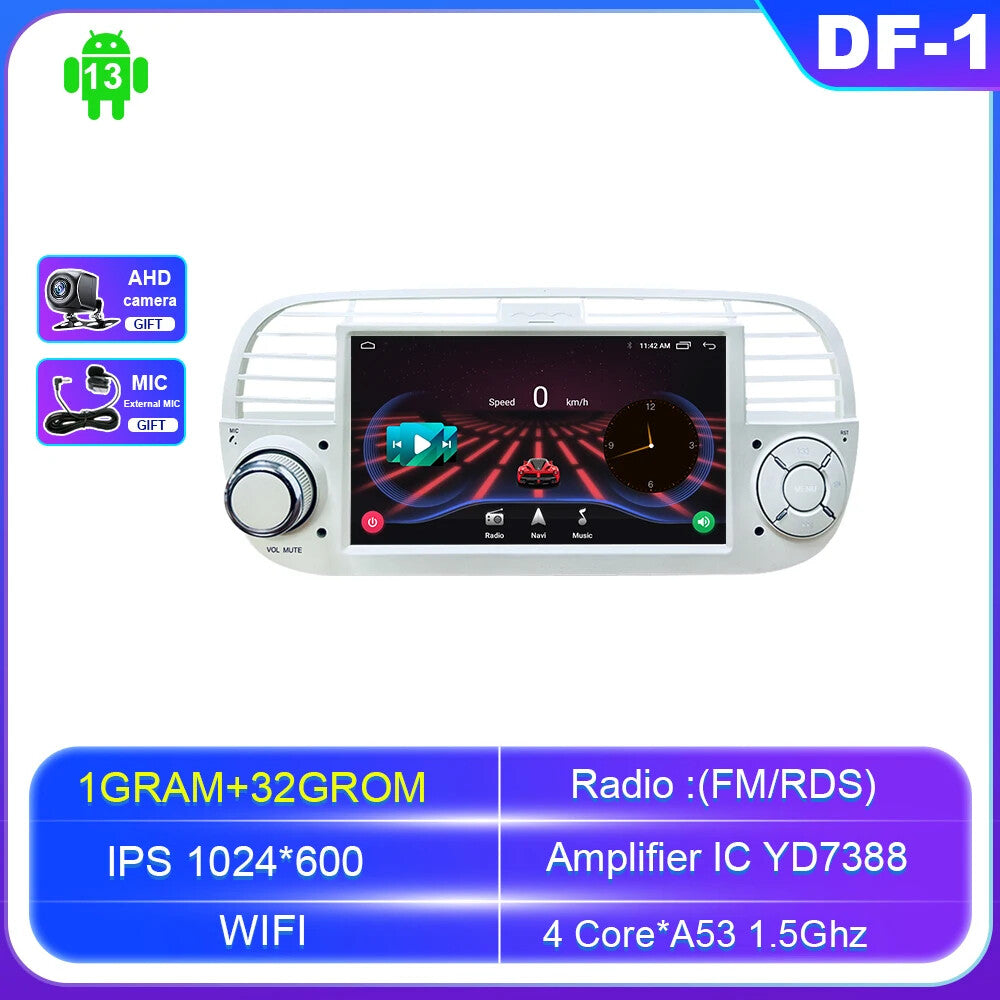2007-2015 Android Car Radio for FIAT 500 Multimedia Video Player GPS Navi Screen