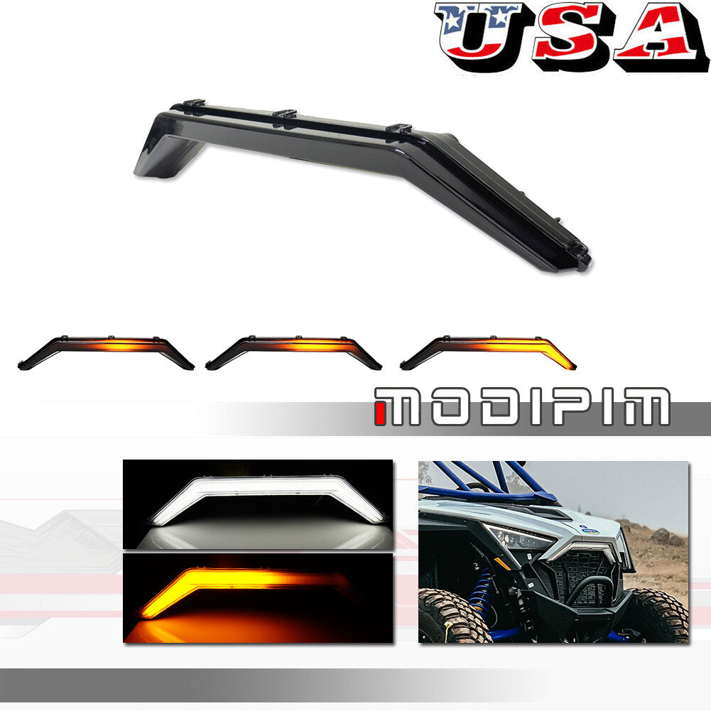 Smoke Lens Switch LED UTV Front Accent Light for 20-inch for Polaris RZR PRO XP/4 Q