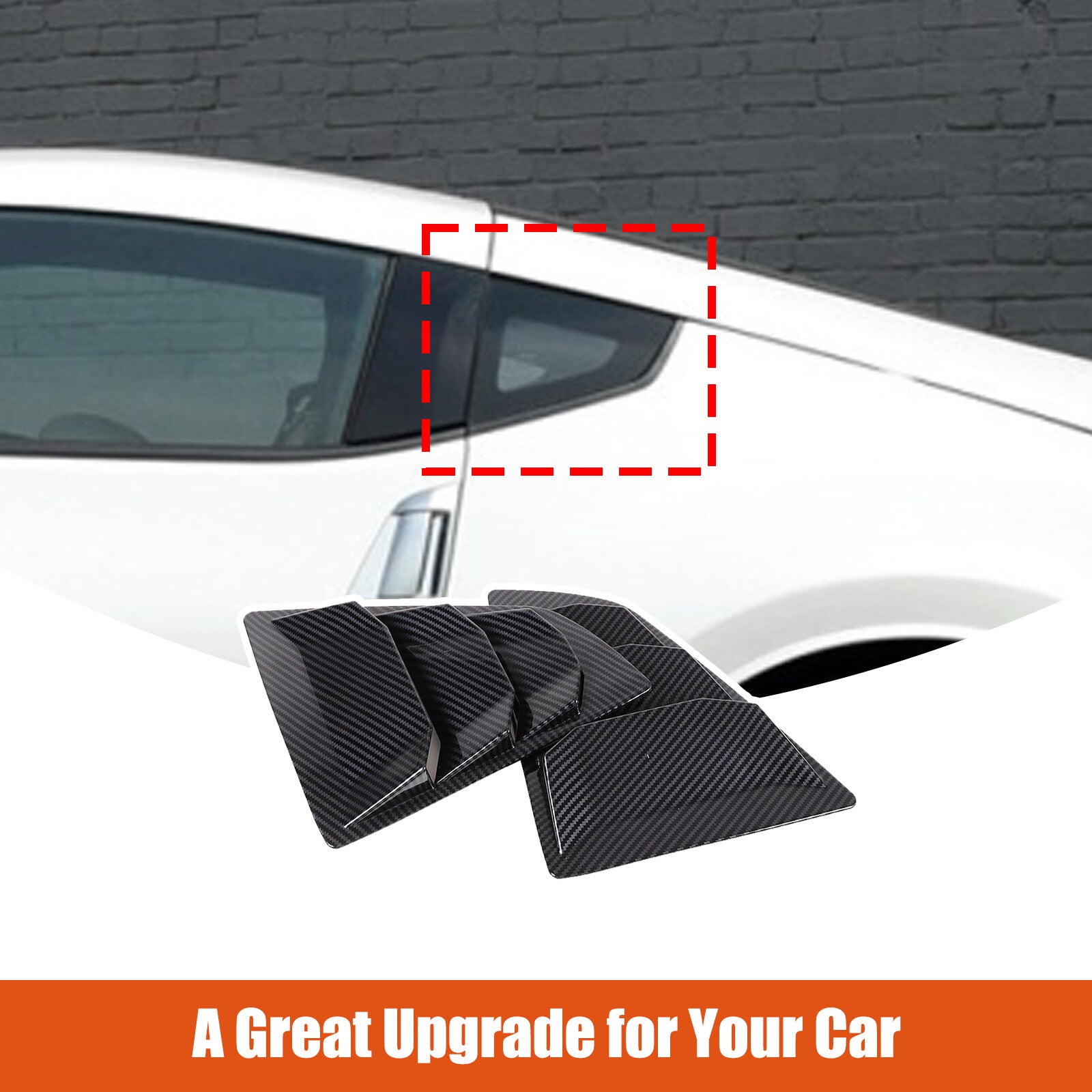 Carbon ABS body side window cover ventilation cover trim suitable for Nissan 370Z Z34