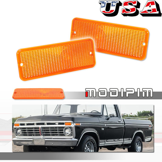 2 front turn signal stop light covers for F-100 F100 74-1977 906552204- v