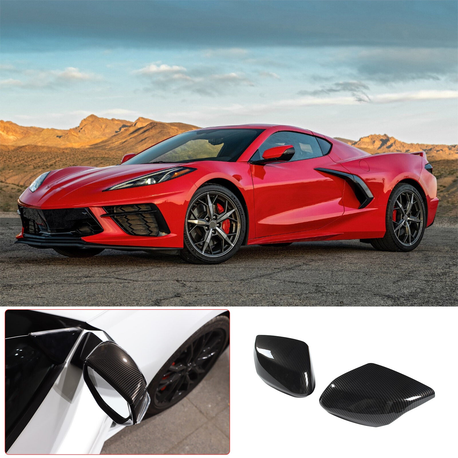 2001-06 Red Carbon Fiber Central Air Condition Panel Trim for Audi TT 8N- v