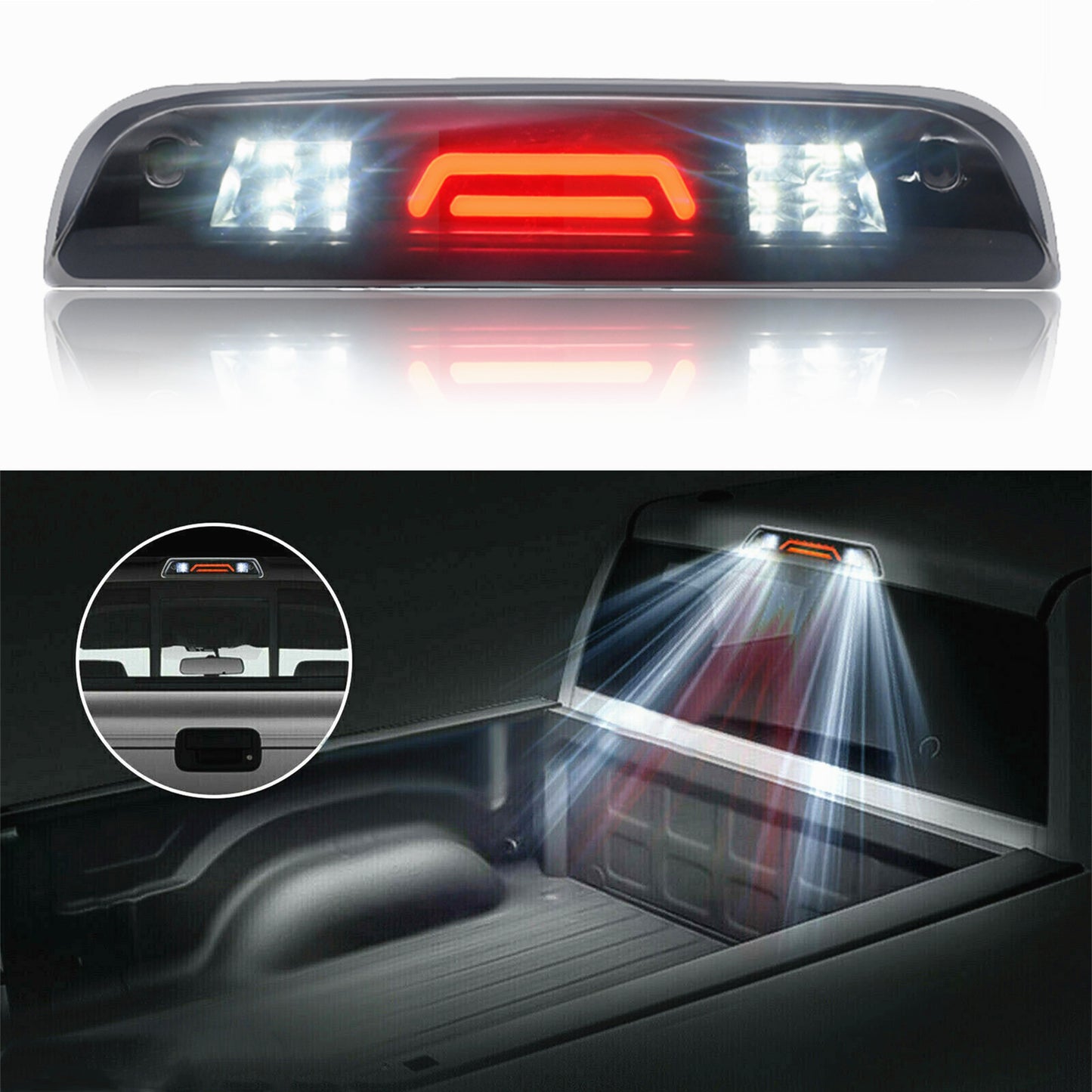 Smoke for 14-18 Silverado 1500 2500 3500 LED Third Brake Light - n