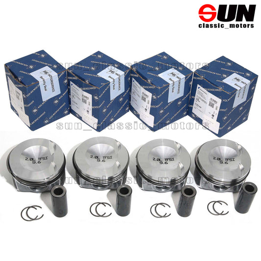 4x KS Upgraded 23mm Piston & Rings Set 06H107065DM for Audi A5 A4 for VW for Jetta 2.0T
