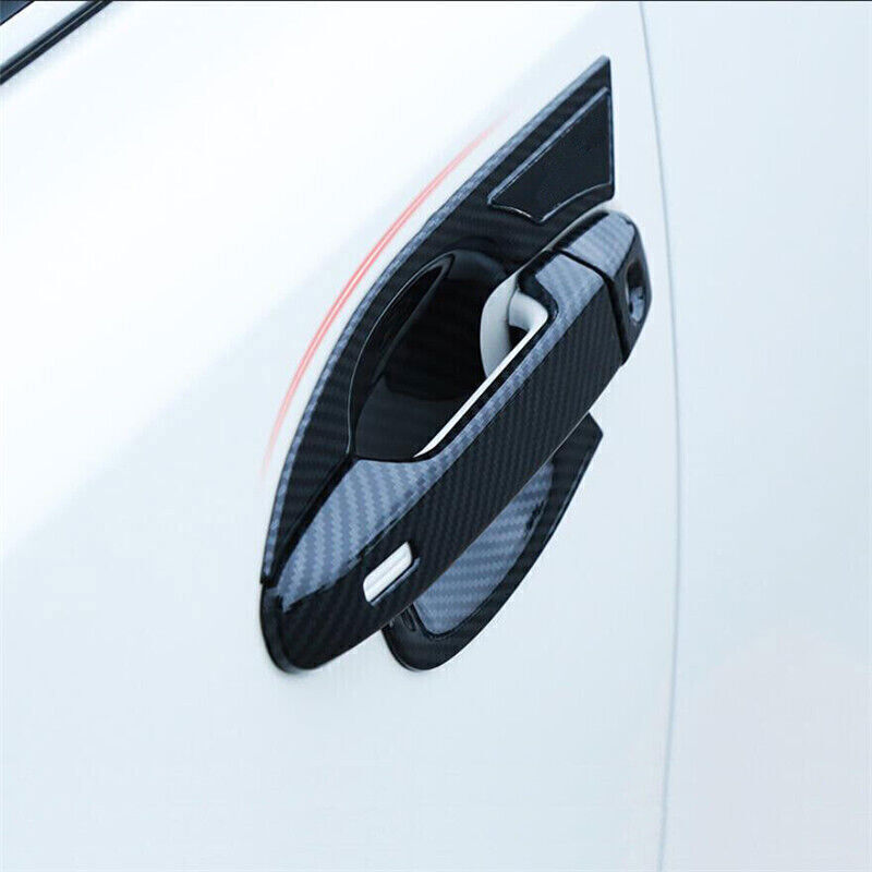 Carbon Fiber Look Front Door Handle Bowl Cover Trims For 18-2022 for Toyota CHR C-HR