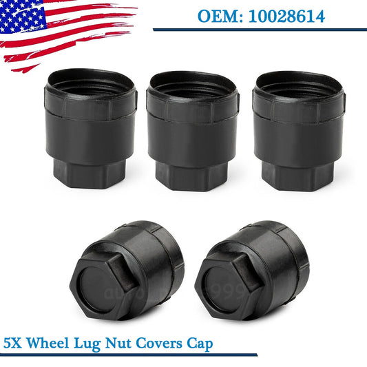 5-Piece Black Wheel Lug Nut Caps 10028614 for GMC , for Buick for Pontiac Olds- n
