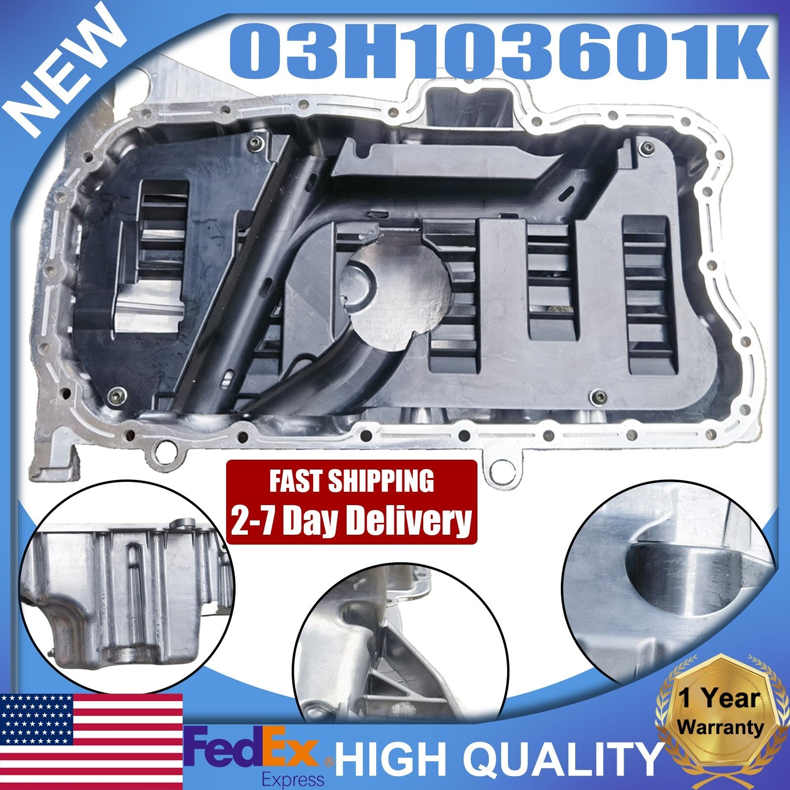 Suitable for Audi Q7 2007-2015 / Touareg 2006-2010 3.6L 3.6L aluminum lower engine oil pan. n