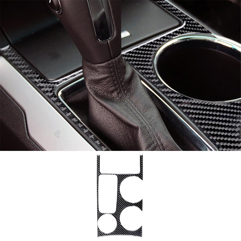 Carbon Fiber Interior Gear Shift Frame Cover Trim for Audi Q7 2007-2015 v