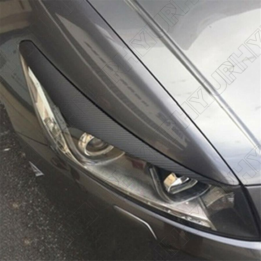 For 2008-2012 for Honda for Accord Headlight Lamp Eyebrow Trim Sticker Carbon Fiber Look