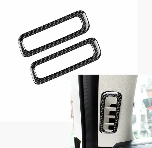 Carbon fiber interior support vent socket cover trim for Mazda CX-5 2014-18