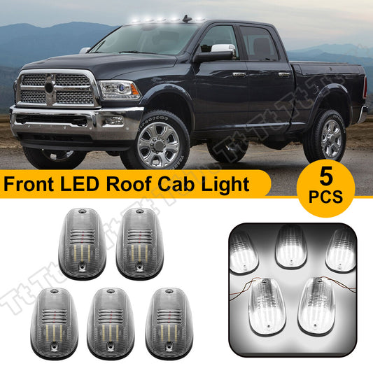 For 2003 - 2018 for Dodge for Ram 1500 2500 3500 Trucks White LED Cab Roof Marker Lights 5x- v