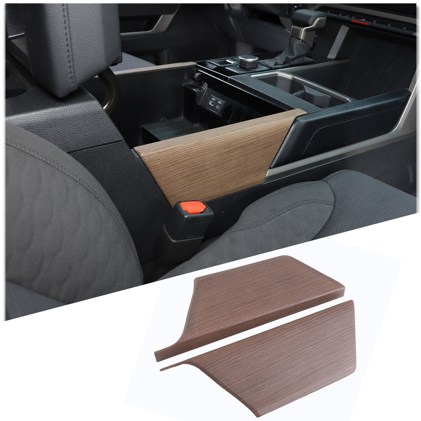 4 Matte black internal AC socket ventilation ring cover decoration suitable for Tundr @ 2014-2021- v