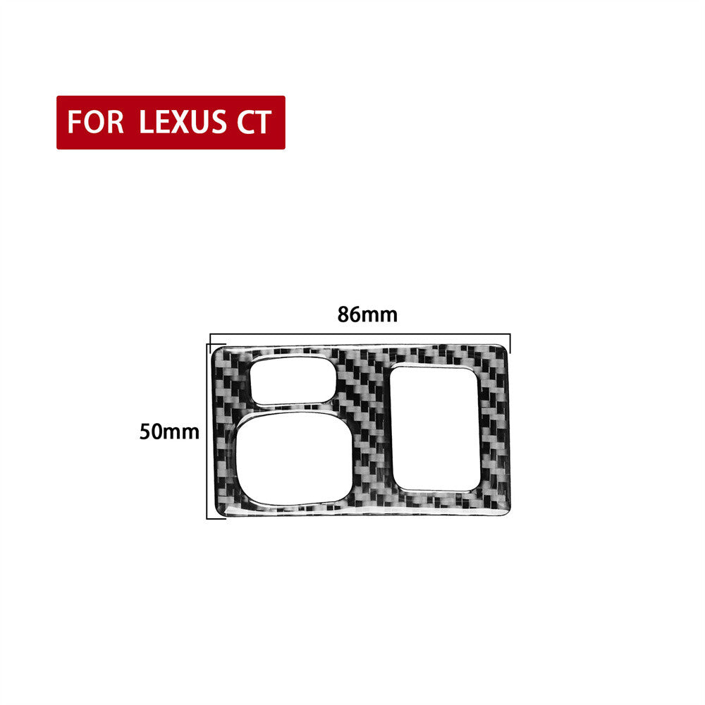 for Lexus CT200h 2011-17 RHD Rearview Mirror Adjustment Switch Trim Carbon Fiber