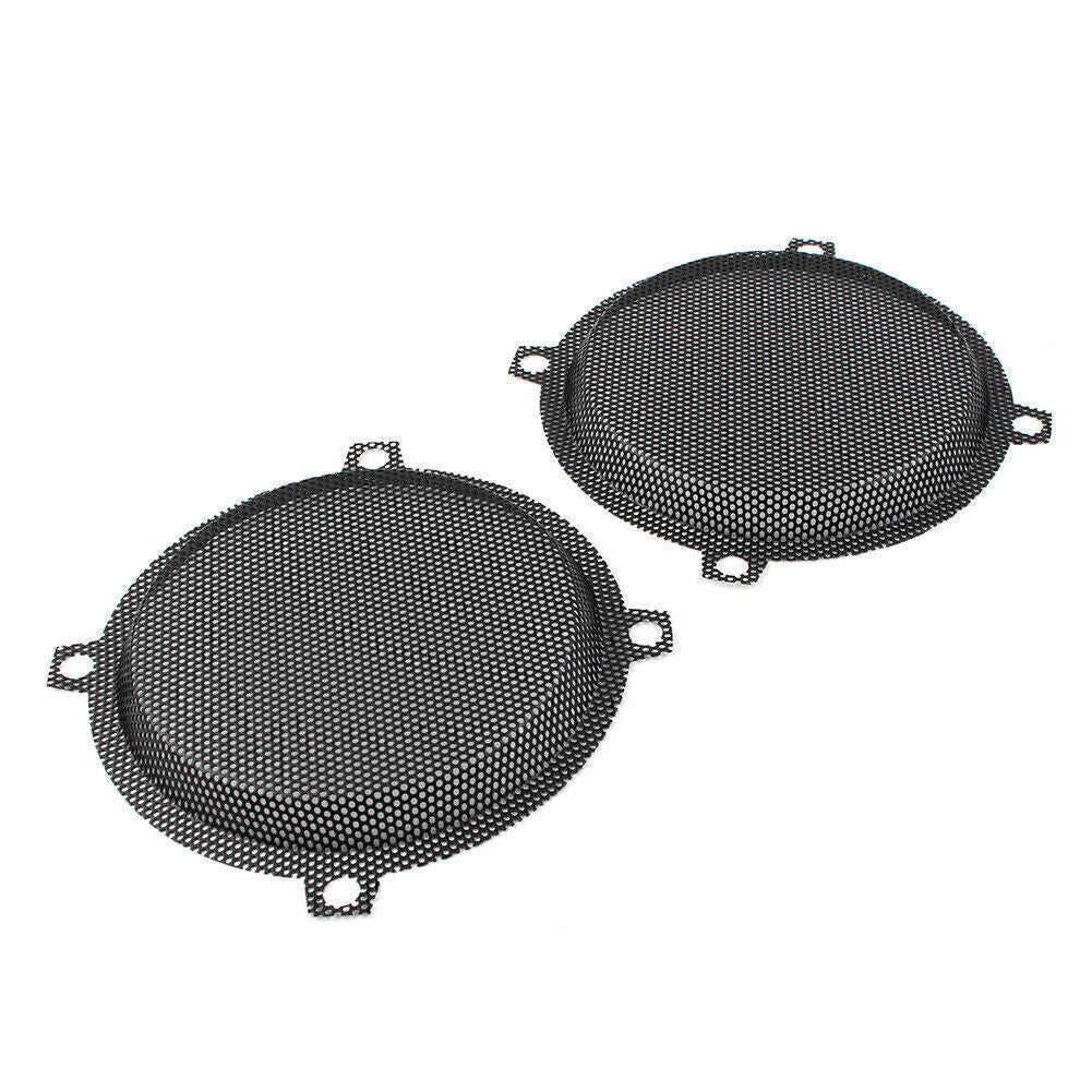 Wired Punched Steel Mesh Speaker Grills Black Fit for Harley Davidson Electra Glide