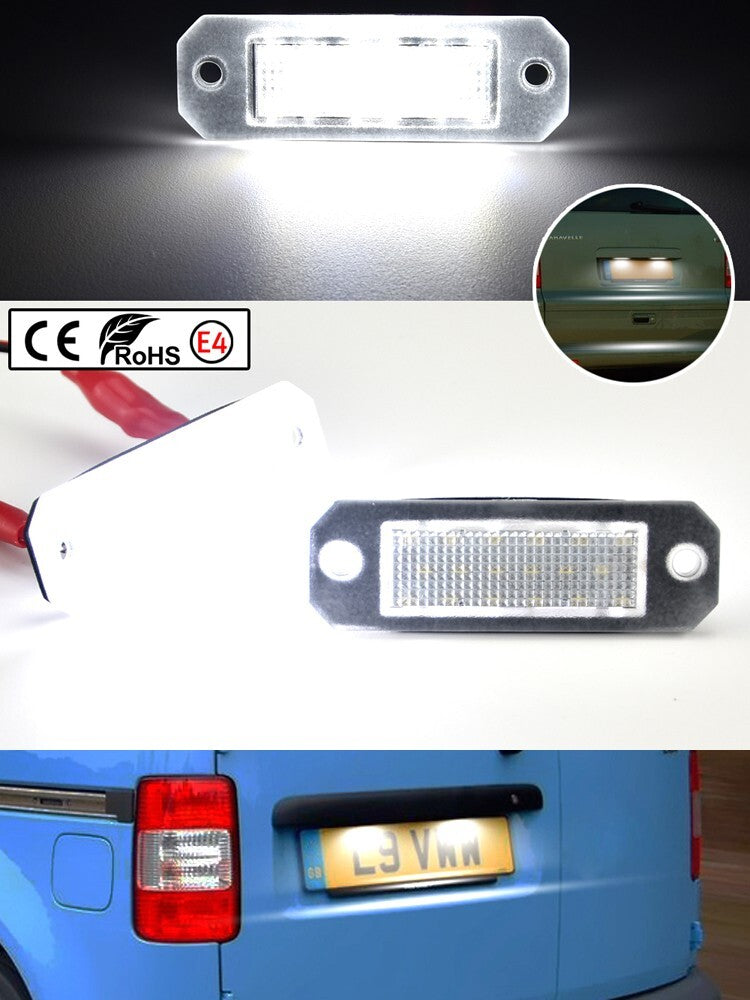 LED License Plate Lights for VW for Volkswagen Transporter T5 T6 Caddy 2004-2017