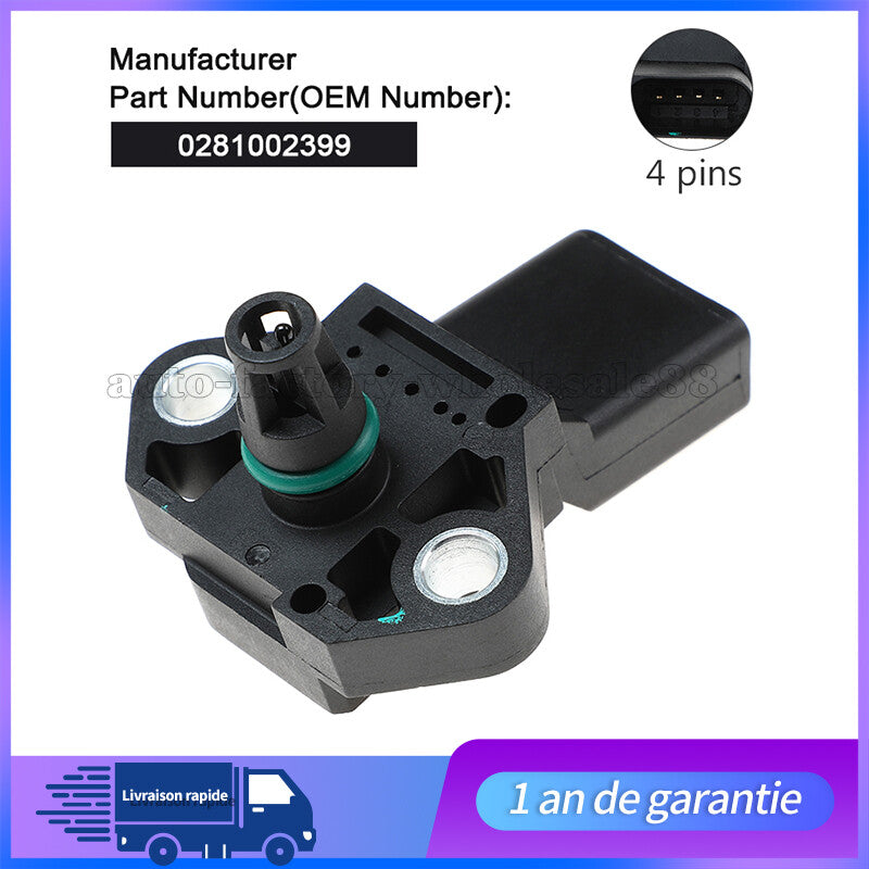 Capteur De Pression Pour for AUDI for VW for SKODA for SEAT MAP 0281002399 038906051B Neuf