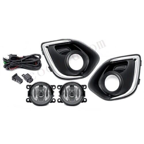 A pair of front bumper fog light covers with protective sleeves for Mitsubishi Outlander Sport 2013-2015.