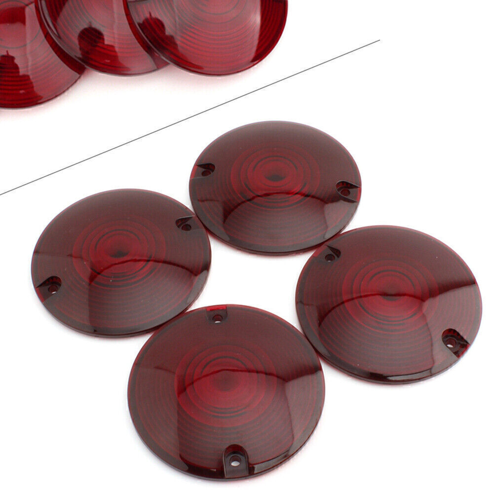 for Harley Davidson Electra Glide 4x Turn Signal Light Cover Red Lens Q